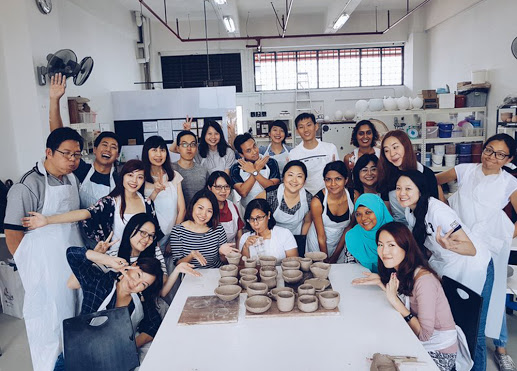 Corporate team building pottery workshop in Hanoi